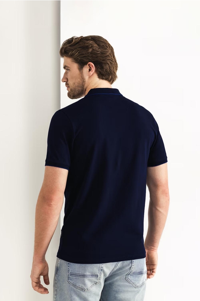 PIQUE POLO MET STREEPDETAILS 46115400 5900